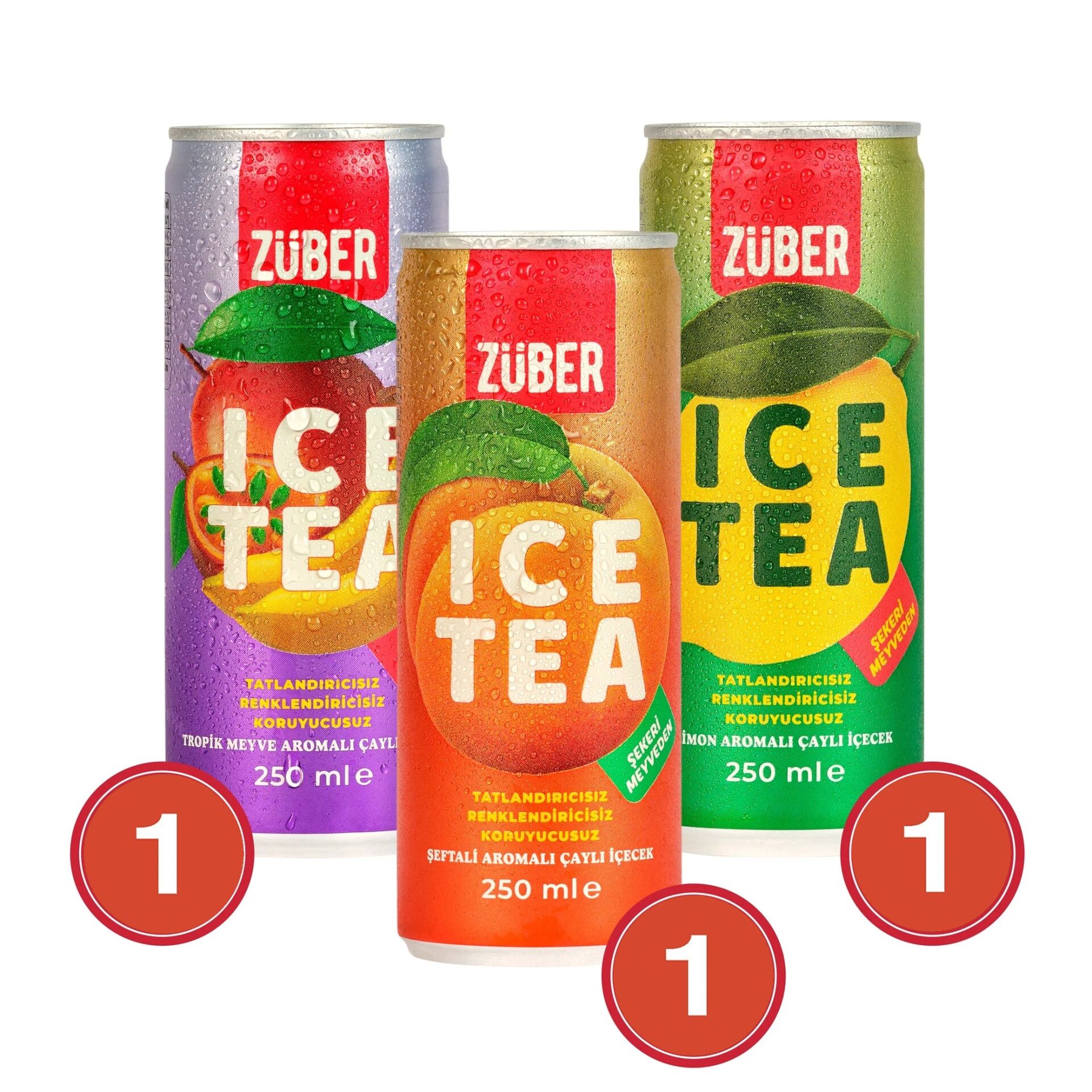 Zuber Ice Tea Tadım Paketi 250 ml x 3 Adet