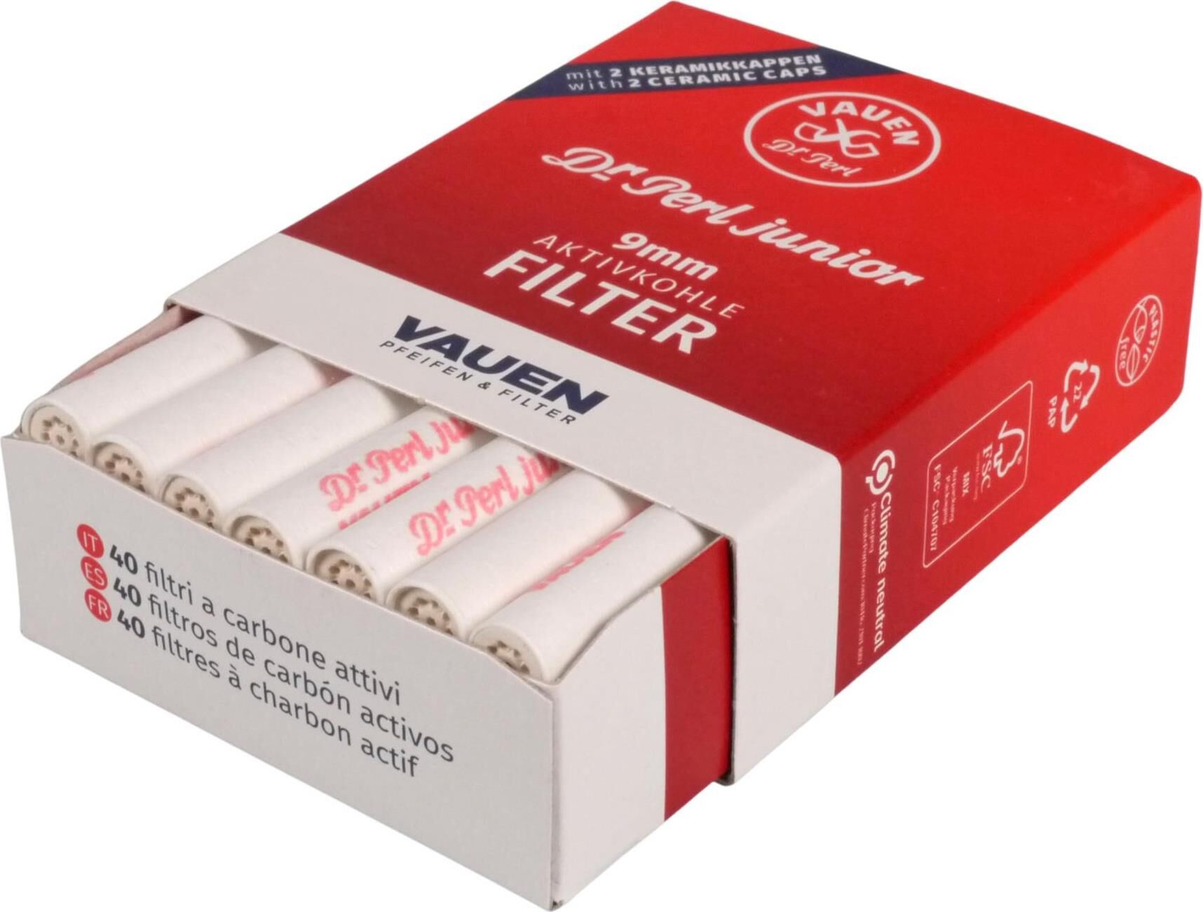 Vauen Dr.Perl Pipo Filtresi 9mm 40lı Paket