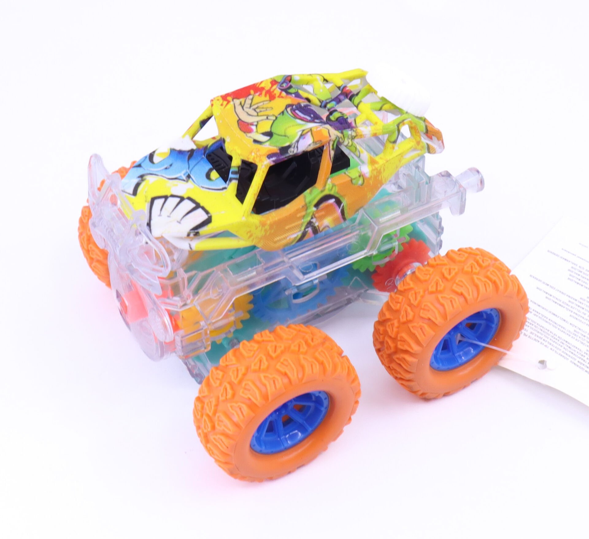 Takla Atan Işıklı Gear Chariot Stunt Car - Turuncu