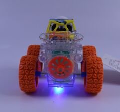 Takla Atan Işıklı Gear Chariot Stunt Car - Turuncu