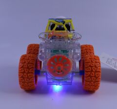 Takla Atan Işıklı Gear Chariot Stunt Car - Turuncu