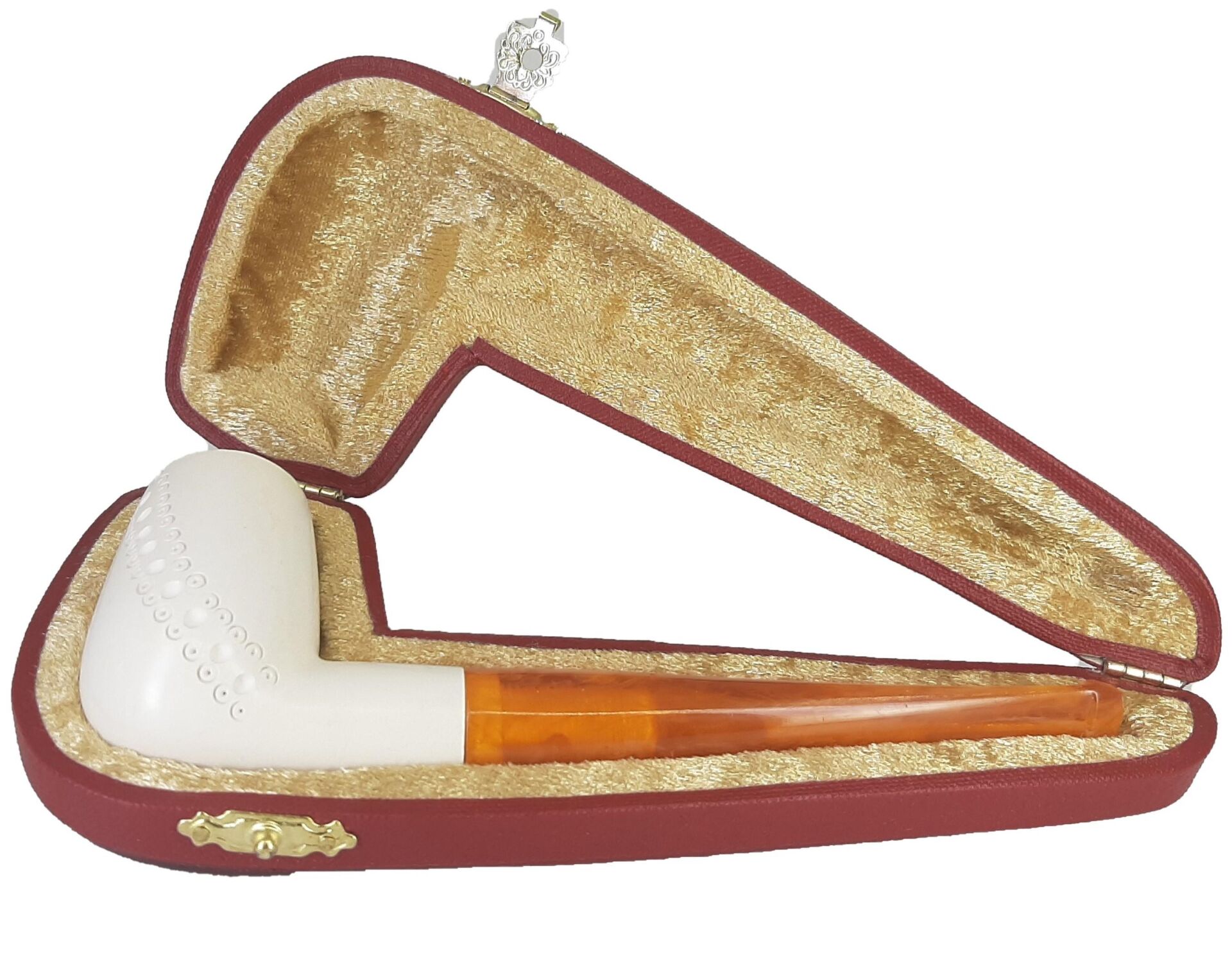 Lületaşı Pipo / Doğal Lületaşı El Yapımı Özel Kutulu