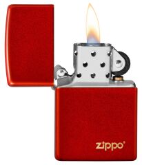 Zippo Metallic Red Logo Dizayn Çakmak