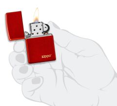 Zippo Metallic Red Logo Dizayn Çakmak