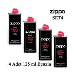 Zippo Çakmak Benzini 4Adet