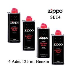 Zippo Çakmak Benzini 4Adet