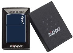 Zippo Navy Matte Logo Dizayn Çakmak