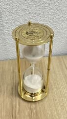 Vintage Pirinç Kum Saati  4 Dakikalık Özel Çay Demleme Zamanlayıcısı