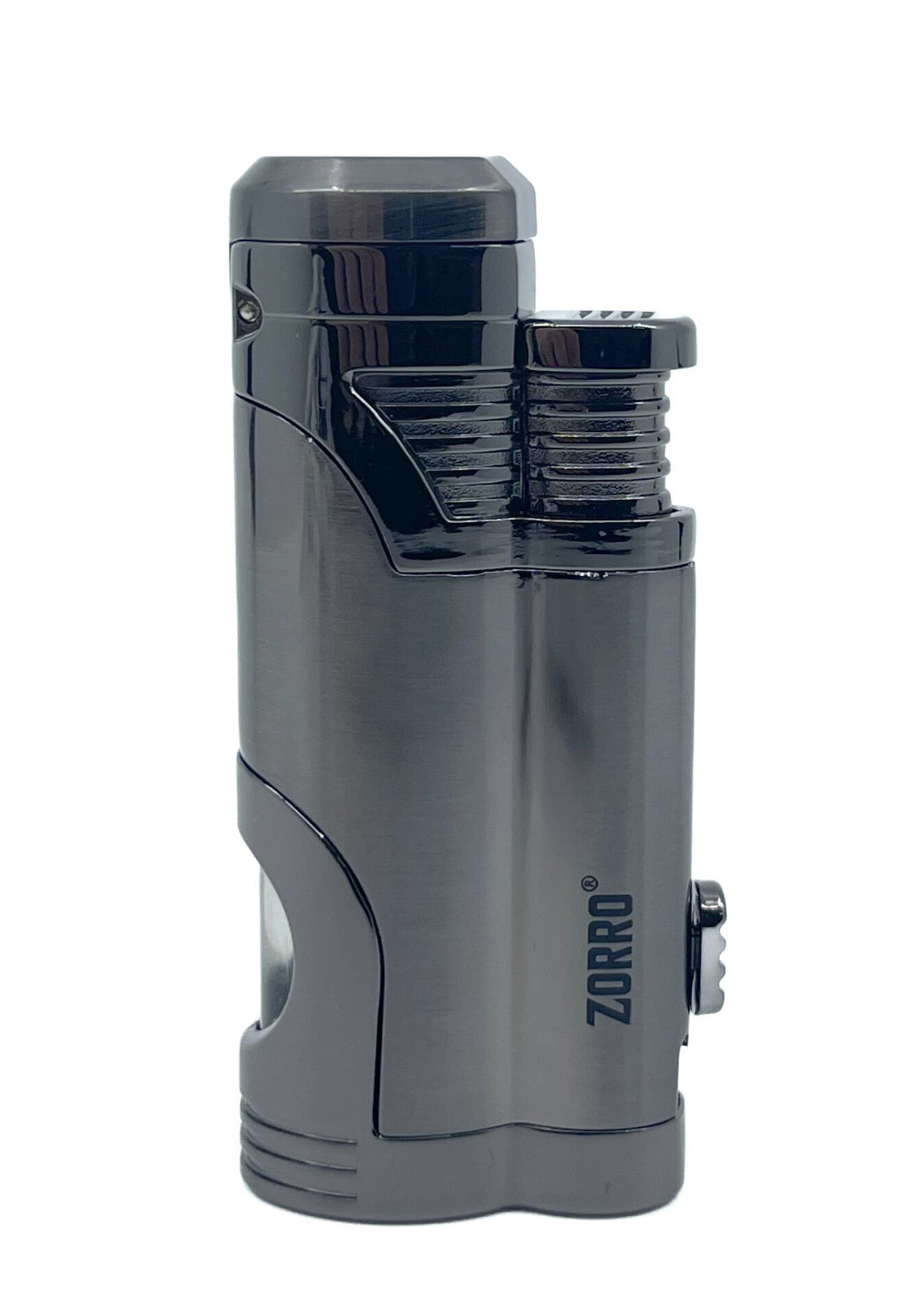 Zorro Çift Torch Pürmüz Puro Çakmağı - Gunmetal