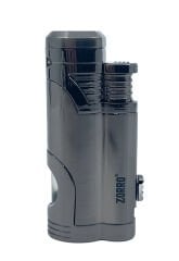 Zorro Çift Torch Pürmüz Puro Çakmağı - Gunmetal