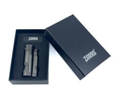 Zorro Çift Torch Pürmüz Puro Çakmağı - Gunmetal