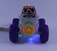 Takla Atan Işıklı Gear Chariot Stunt Car - Mor