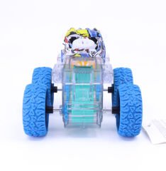 Takla Atan Işıklı Gear Chariot Stunt Car - Mavi