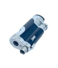 Zorro Çift Torch Pürmüz Puro Çakmağı - Siyah/Parlak Krom