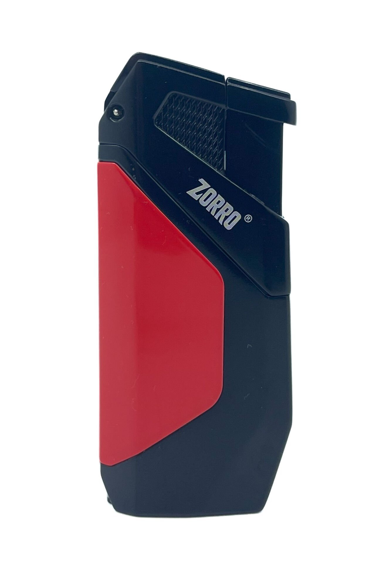 Zorro Çift Torch Pürmüz Puro Çakmağı - Siyah/Kırmızı