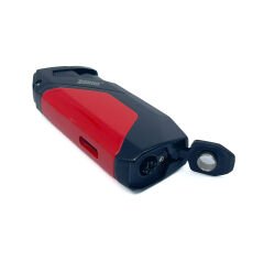 Zorro Çift Torch Pürmüz Puro Çakmağı - Siyah/Kırmızı