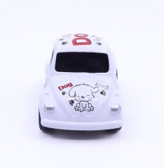 Nostaljik Metal Sevimli Vosvos Çek Bırak Araba - Beyaz