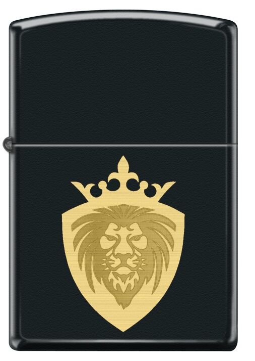 Zippo Lion - Aslan Black Matte Dizayn Çakmak Dizayn Çakmak