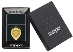 Zippo Lion - Aslan Black Matte Dizayn Çakmak Dizayn Çakmak