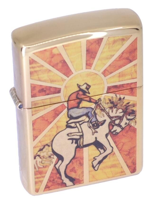 Zippo Fusion Bucking Bronco And Cowboy Dizayn Çakmak