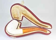 LULEPIPOMRT4 Lületaşı Pipo / Doğal Lületaşı El Yapımı Özel Kutulu