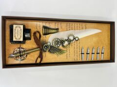 Tüylü Divit Kalem ve Mühür Seti