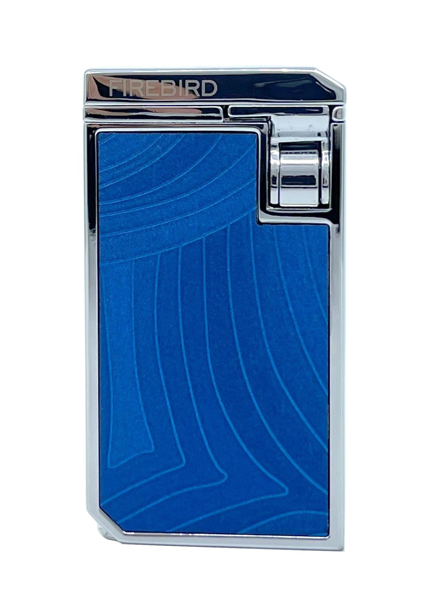 Firebird Parlak Krom Çift Torch Puro Çakmağı - Mavi