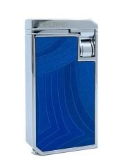 Firebird Parlak Krom Çift Torch Puro Çakmağı - Mavi
