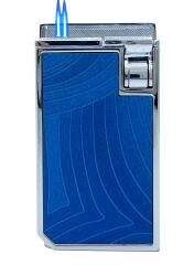 Firebird Parlak Krom Çift Torch Puro Çakmağı - Mavi