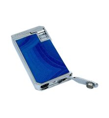 Firebird Parlak Krom Çift Torch Puro Çakmağı - Mavi