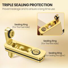 Metal Sızdırmazlık/Yakıt Tasarrufu Aparatı - Altın Rengi(Parlak Sarı)