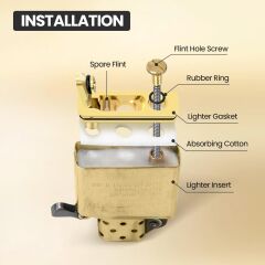 Metal Sızdırmazlık/Yakıt Tasarrufu Aparatı - Altın Rengi(Parlak Sarı)