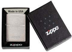 Zippo Brushed Chrome Logo Dizayn Çakmak