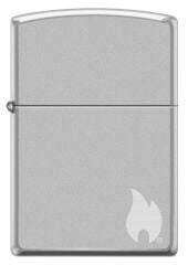 Zippo Flame Dizayn Satin Chrome Çakmak