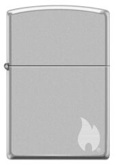 Zippo Flame Dizayn Satin Chrome Çakmak