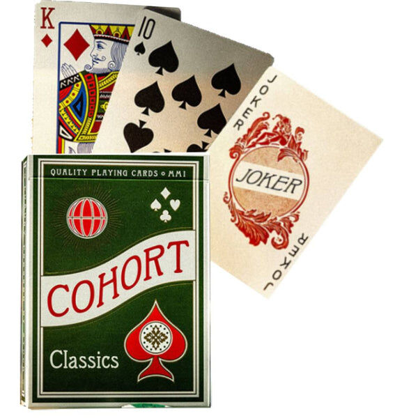 Green Cohorts Vintage Casino Tarzı Oyun İskambil Kartı