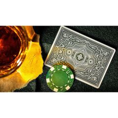Green Cohorts Vintage Casino Tarzı Oyun İskambil Kartı