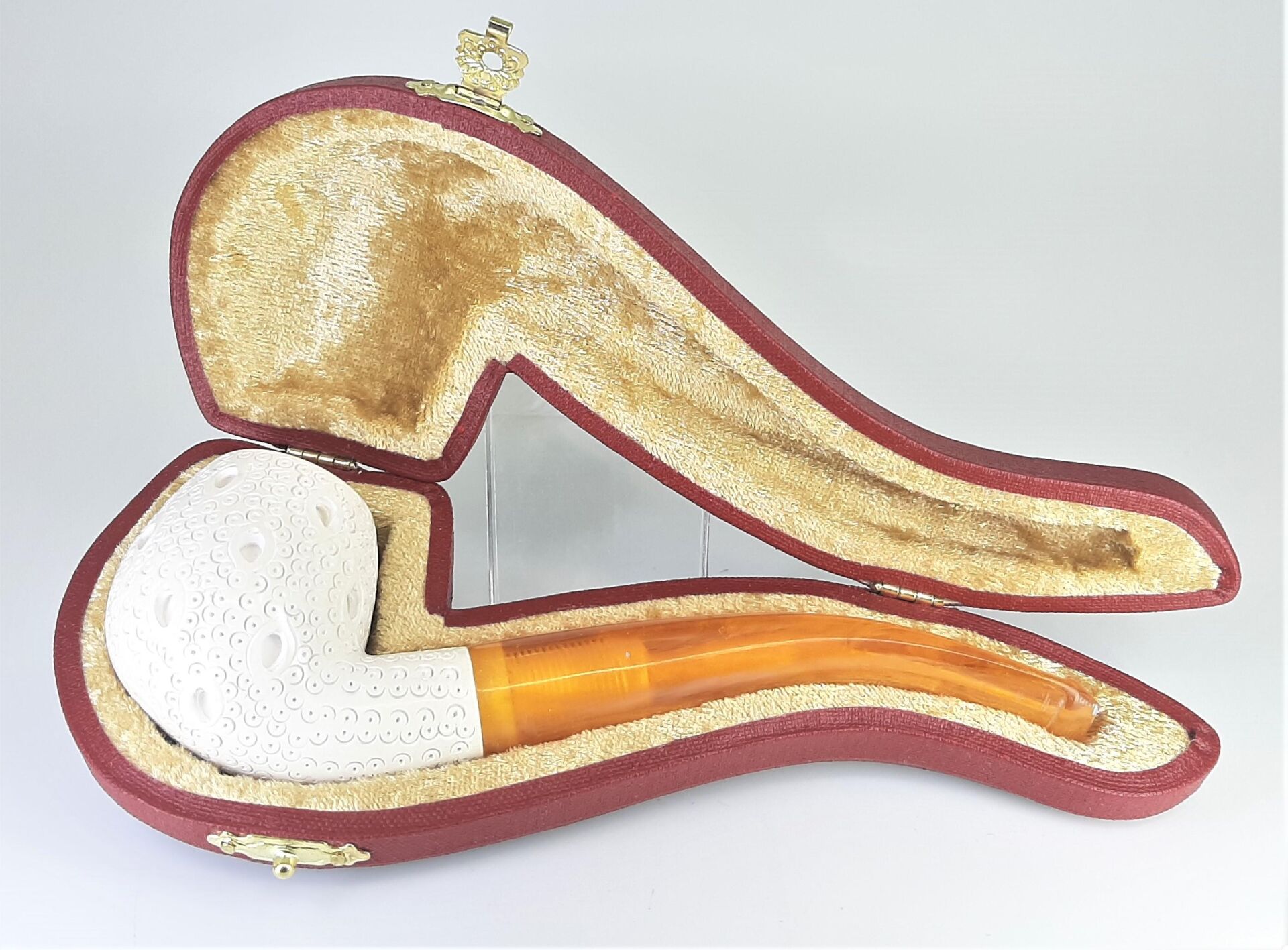 LULEPIPOMRT6 Lületaşı Pipo / Doğal Lületaşı El Yapımı Özel Kutulu