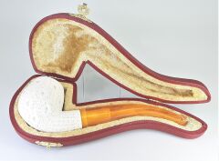 LULEPIPOMRT6 Lületaşı Pipo / Doğal Lületaşı El Yapımı Özel Kutulu