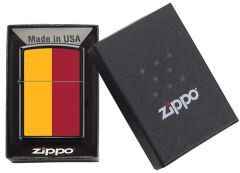 Zippo Sarı Kırmızı Şeritli - Red Yellow Stripes Dizayn Çakmak