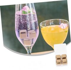 Paslanmaz Çelik Buz Taşı - Soğutma Küpü 4'lü