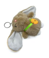 Sevimli Kahverengi Tavşan Büyük Kulak Peluş Anahtarlık