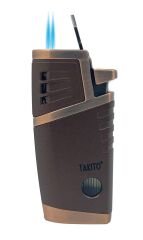 Takito Çift Torch Pürmüz Puro Çakmağı - Kahverengi