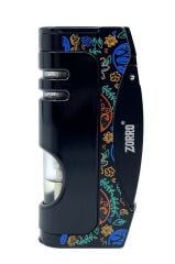 Zorro Metal Pürmüz Alevli Puro Çakmağı – Ethnic Art (Siyah)