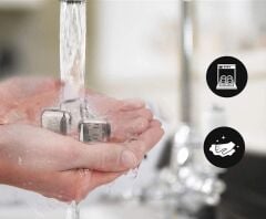 Paslanmaz Çelik Buz Taşı - Soğutma Küpü 6'lı Set