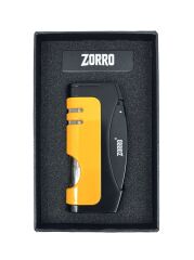 Zorro Metal Pürmüz Alevli Puro Çakmağı – Sarı/Siyah