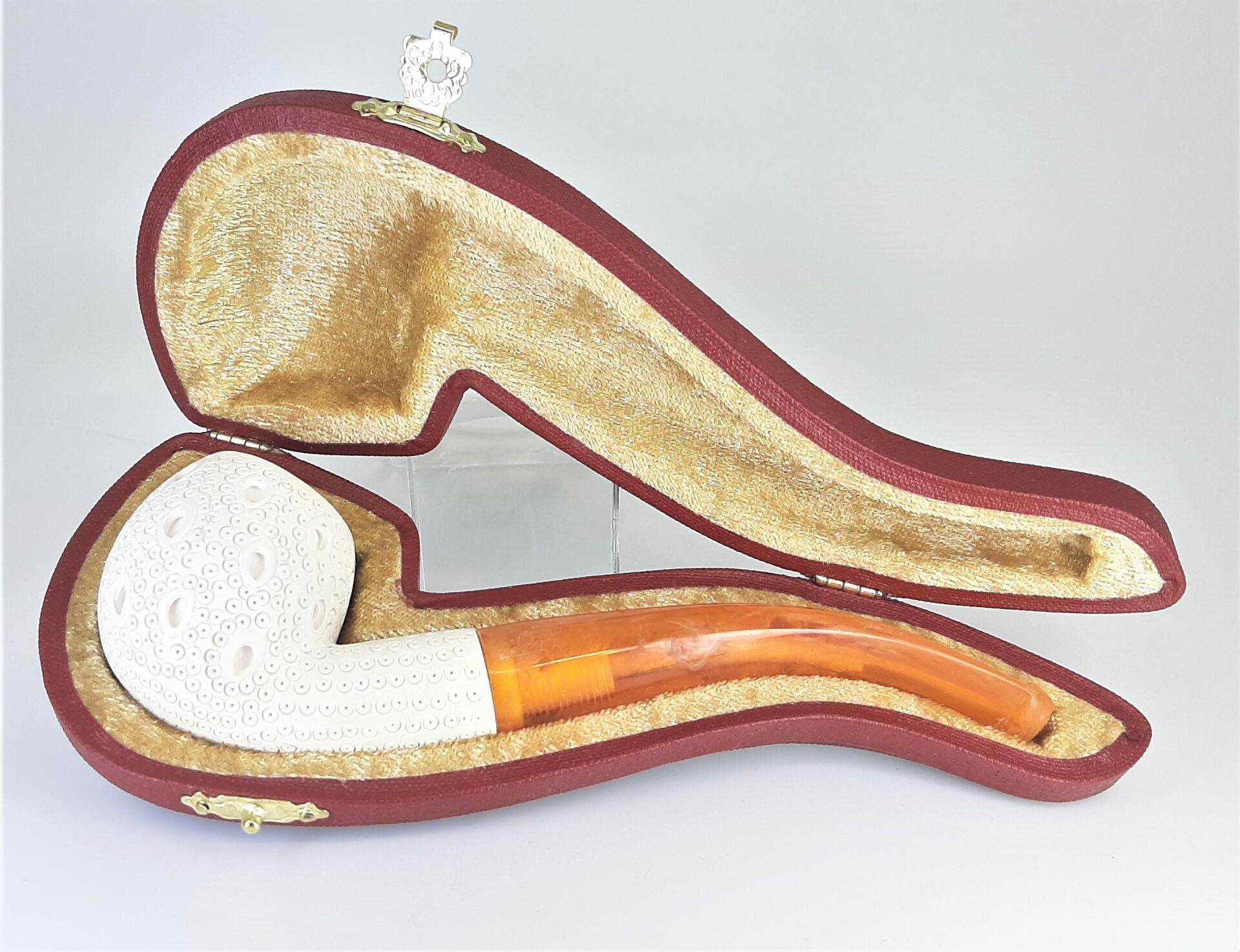 LULEPIPOMRT8 Lületaşı Pipo / Doğal Lületaşı El Yapımı Özel Kutulu