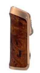 Zorro Premium Jet Alevli Puro Çakmağı – Ahşap Desenli & Bakır Kaplama