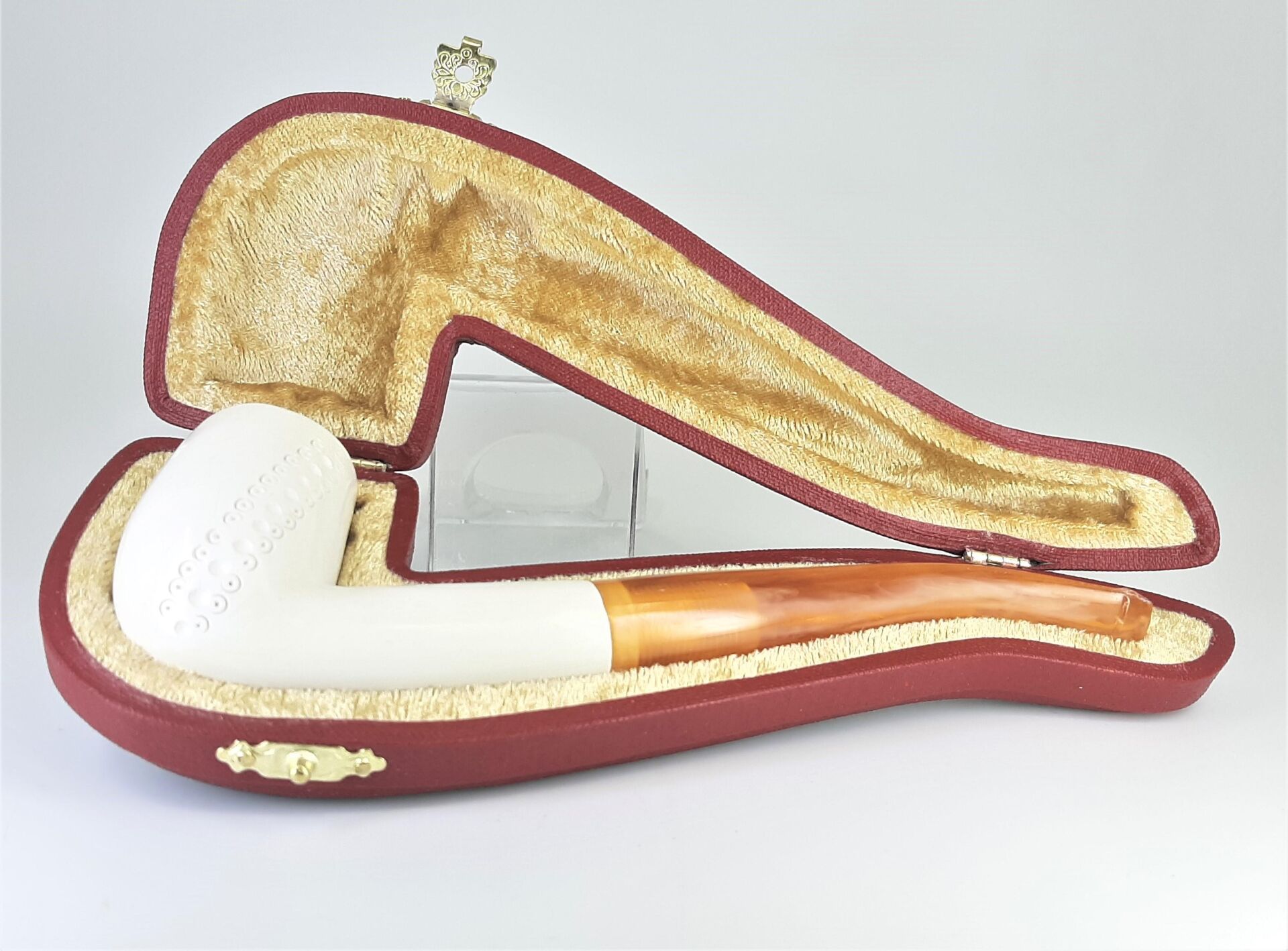 LULEPIPOMRT9 Lületaşı Pipo / Doğal Lületaşı El Yapımı Özel Kutulu