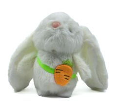 Sevimli Beyaz Tavşan Büyük Kulak Peluş Anahtarlık